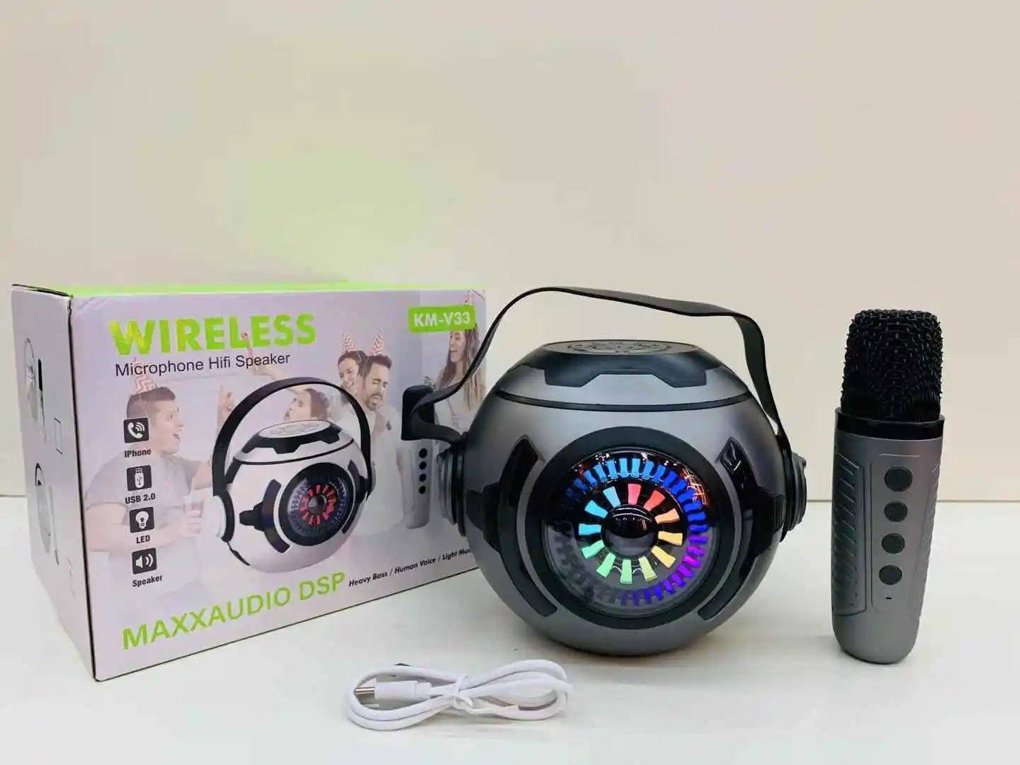 KaraSound™ – Parlante Karaoke Portátil con Micrófono Inalámbrico
